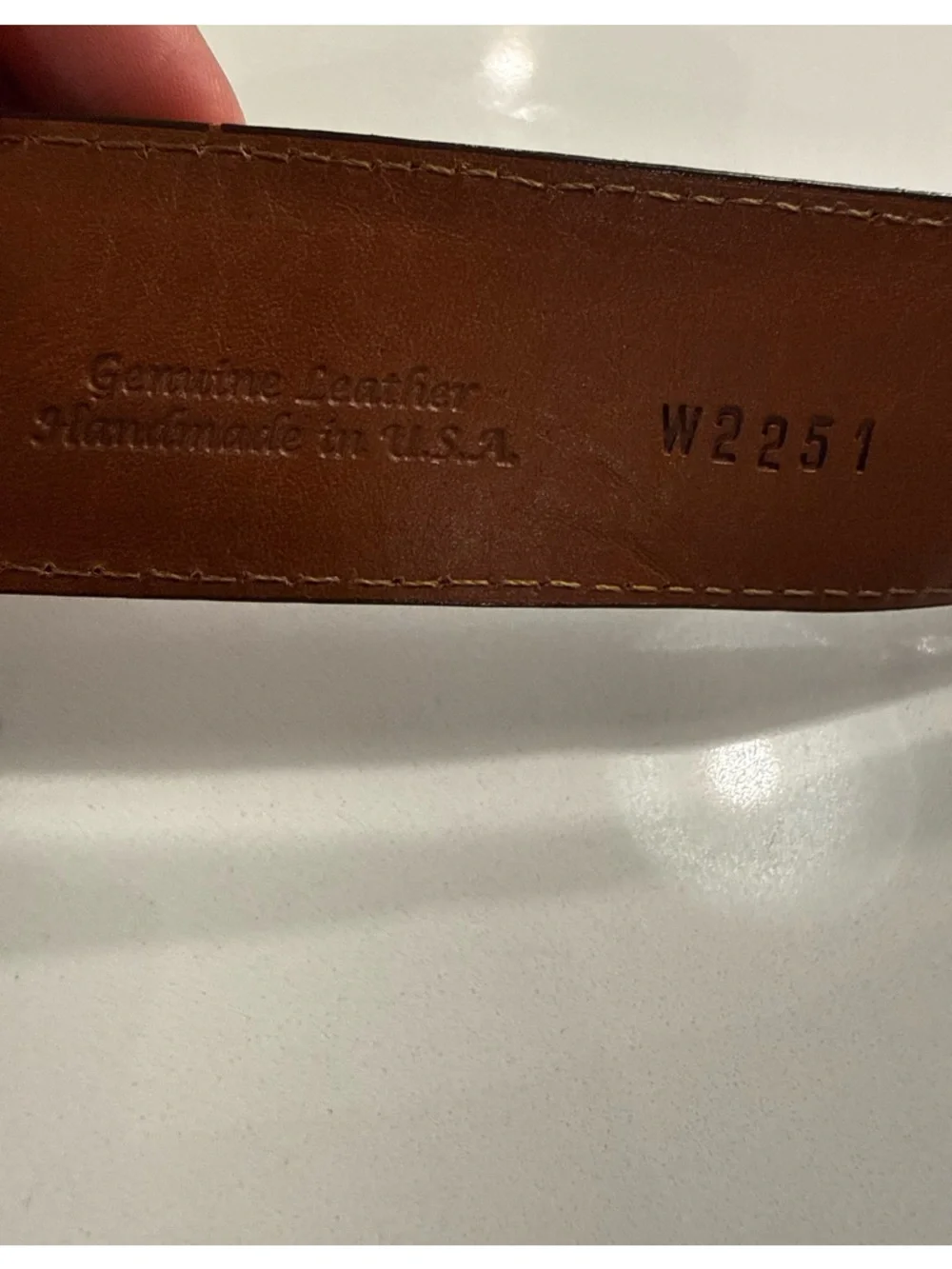 Vintage Lucchese Handcrafted Leather Western Belt w/Engraved Buckle Set USA Sz36